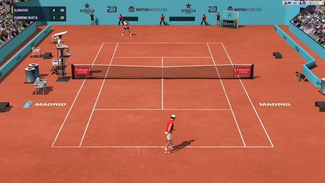 Djokovic vs  Carreno Busta  Full Ace Tennis  ATP1000 R16 Madrid