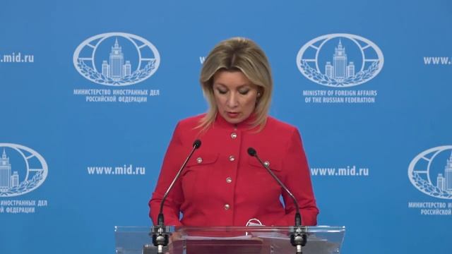 Брифинг официального представителя МИД России М.В.Захаровой, Москва, 6 марта 2025 года