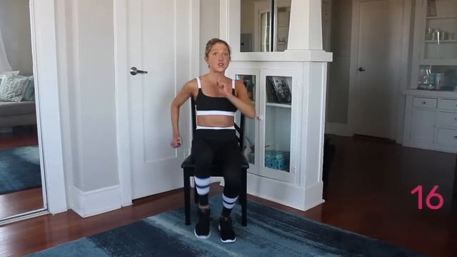 HIIT Workout / Chair Cardio Workout - Chair Exercises (Advanced). PLT Active Collaboration!