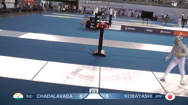 Bhavani Devi IND vs Kanae Kobayashi JPN - 2022 Seoul Asian Fencing Championships