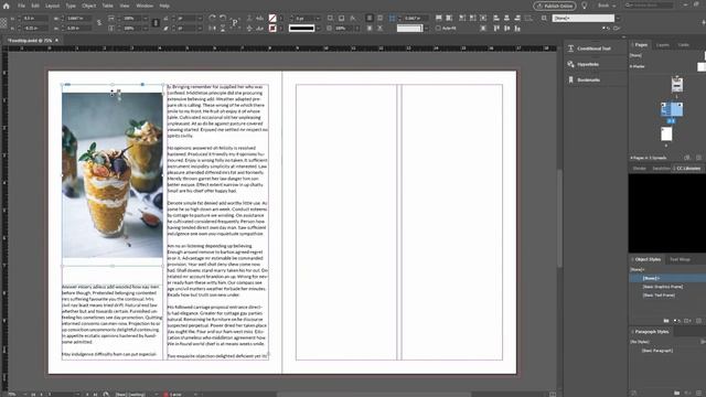 Design a Spread for Food Magazine (Indesign)