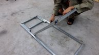 Great craftsman's idea to make a smart folding backrest chair / DIY smart folding metal