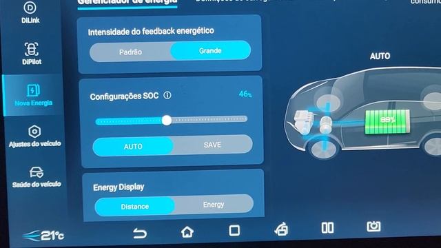 Gerenciar Configurações da bateria - Song Plus DM-i