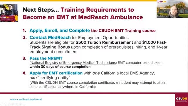 MedReach Ambulance Careers for New EMTs: Info Session at CSUDH 🚑
