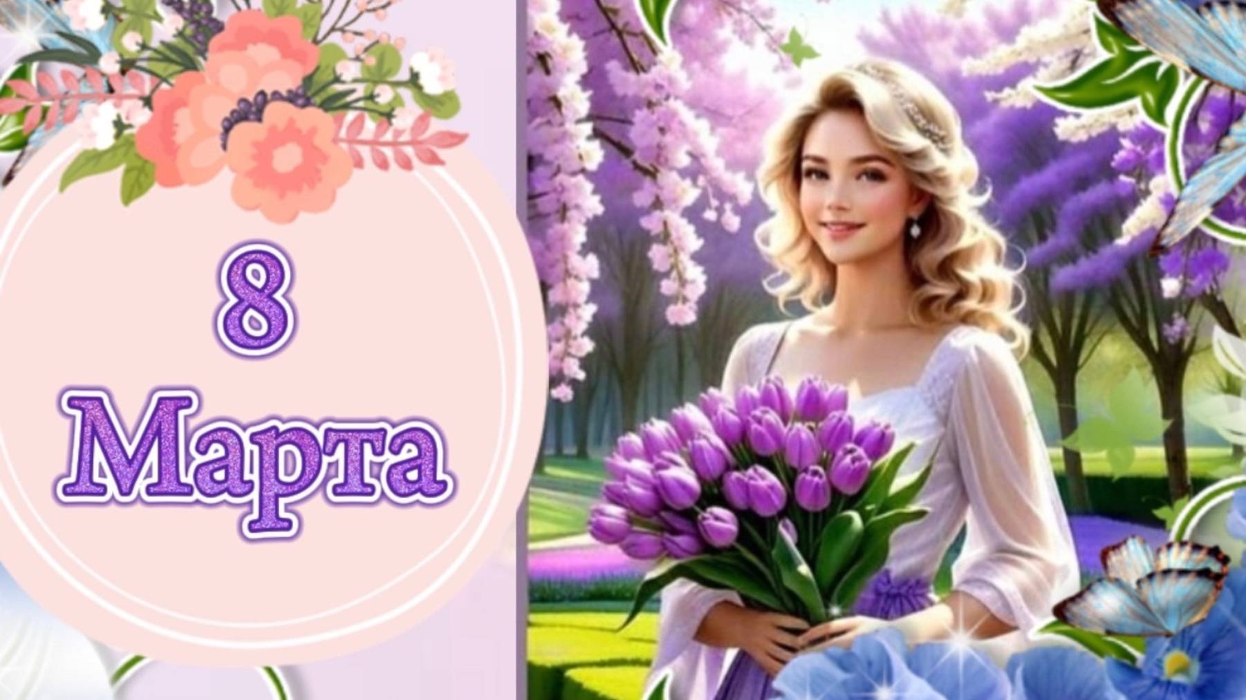 Поздравление дорогих женщин с праздником 8 марта! ❤🌷🌸🌺🌹🌼