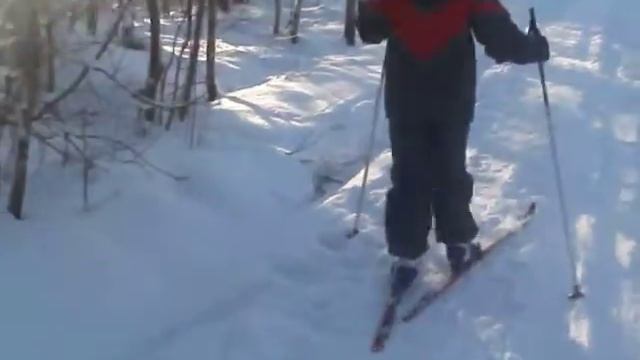 моё первое подение с лыж или нет