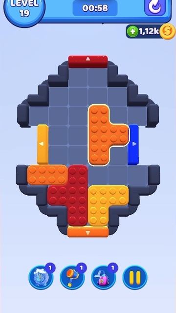 Mobile_games: Color Block Jam (19 уровень)