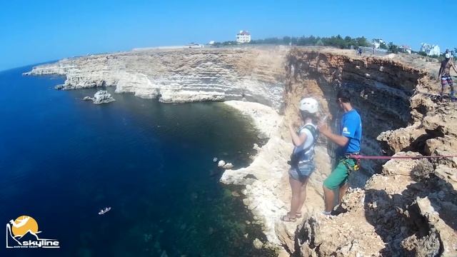 Полина cape Fiolent RopeJumping with SkyLine X-Team in Crimea