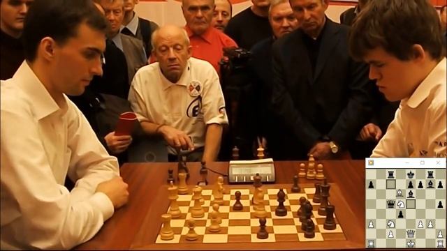 CRAZY OPENING - PROMOTION TO KNIGHT!!! MAGNUS CARLSEN VS BORIS SAVCHENKO - WORLD BLITZ CHESS 2010