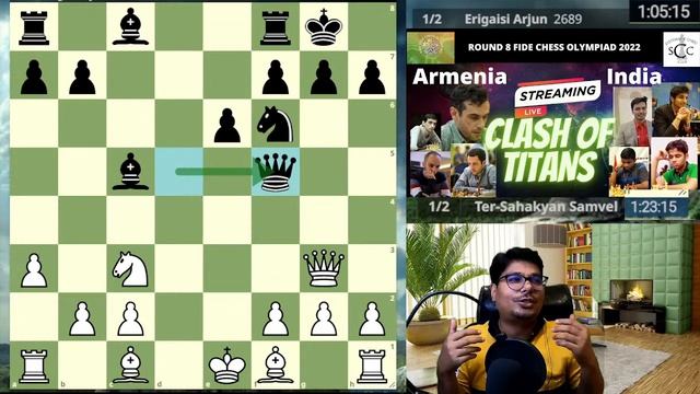 FIDE Chess Olympiad Round 8 | Clash of the Titans | India Vs Armenia | India 2 Vs US |8 Chess games