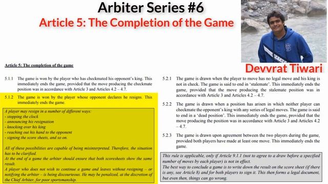 (English) Chess Arbiter Series #6 Article 5 Discussion of FIDE Arbiters | Completion of a Game