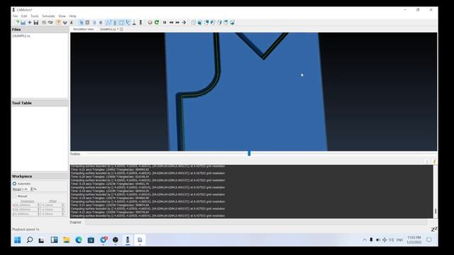 g code بإستخدام برنامج simulator CAMotics