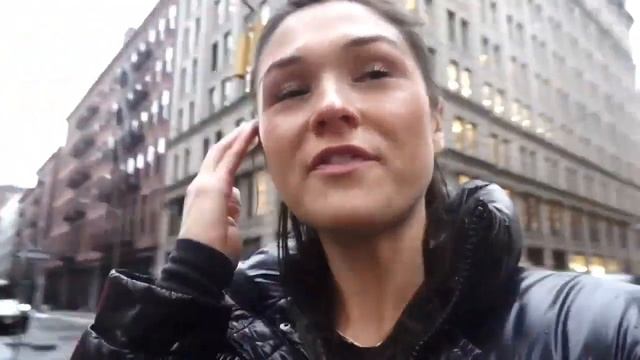 Positive girl in Aritzia jacket SuperPuff. Winter walks in a huge black shiny puffy down jacket.