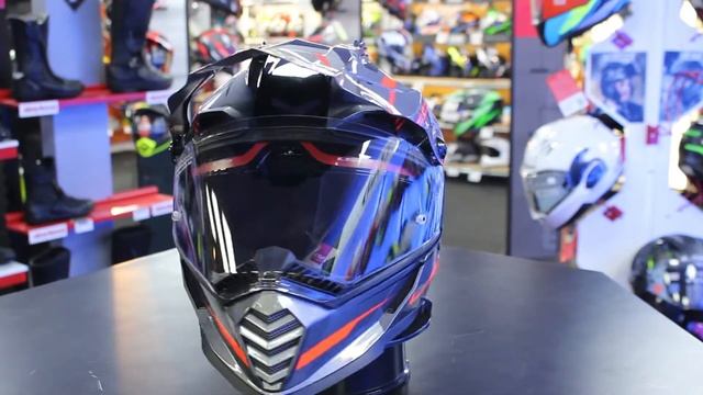 LS2 MX436 Pioneer Evo Knight Off Road Helmet (Titanium/Fluo Orange)
