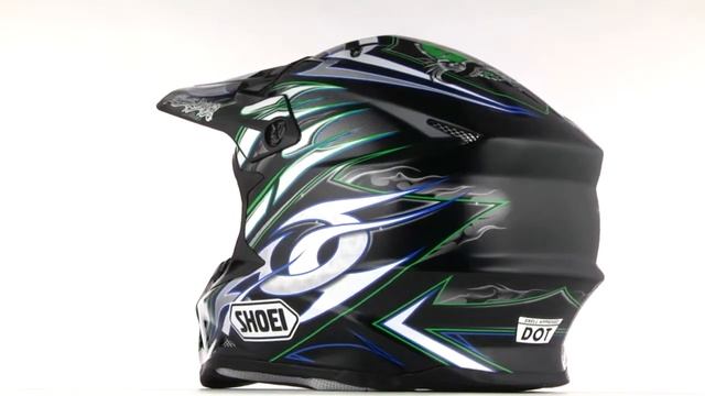 Shoei VFX-W K-Dub 3 Helmet - 360 - Black/Green