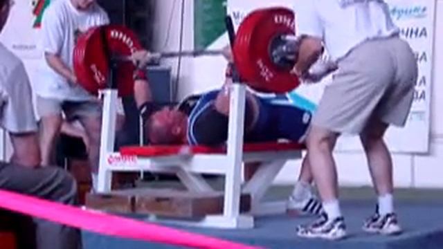 Akim Aggoun (FRA) 3.attempt: 230 kg - 2003 EPF European Men's Benchpress Championships