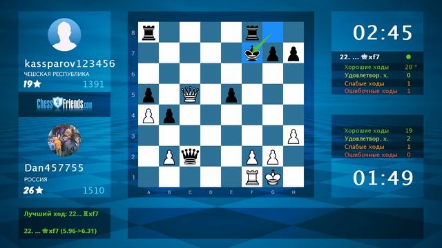 Chess Game Analysis: Dan457755 - kassparov123456 : 1-0 (By ChessFriends.com)