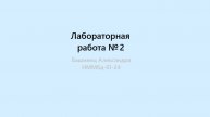 Лабораторная работа №2. Защита