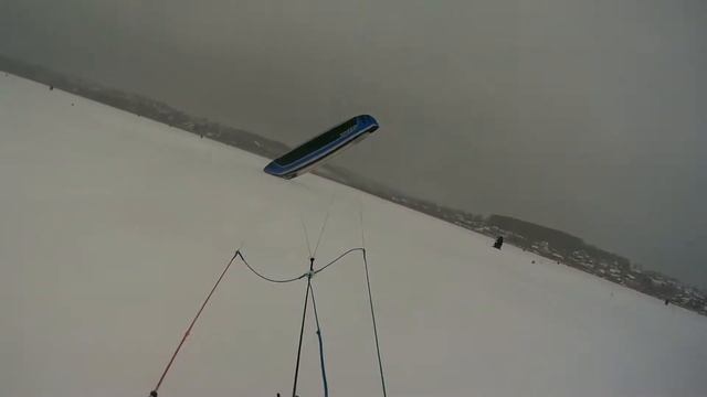 Кайтинг на коньках по пруду Нытва 051217