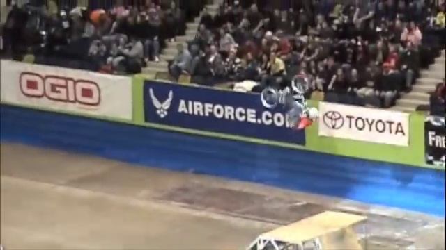 Front flip on a BMX Bike FMX Richmond Coliseum