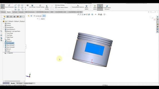 Designing a Piston || Part 1 - Piston Head || V12 Engine Design|| SolidWorks