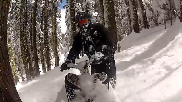 SNOWMOBILE BOONDOCKING and Side Hilling skidoo freeride 2