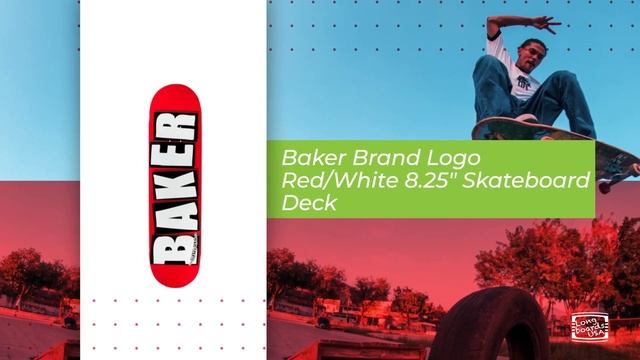 Baker Brand Logo Red/White 8.25"" Skateboard Deck