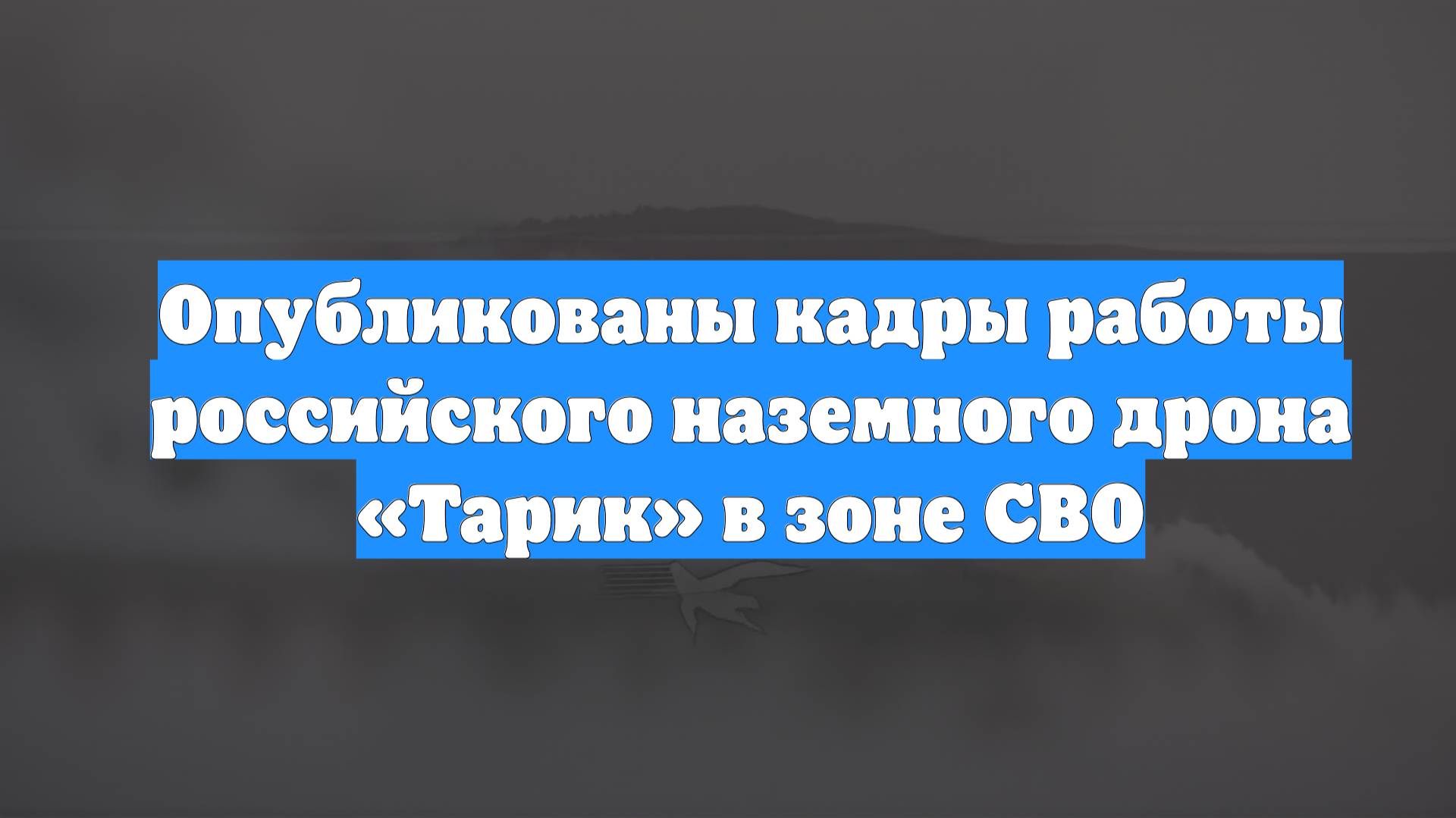 Опубликованы кадры работы российского наземного дрона «Тарик» в зоне СВО