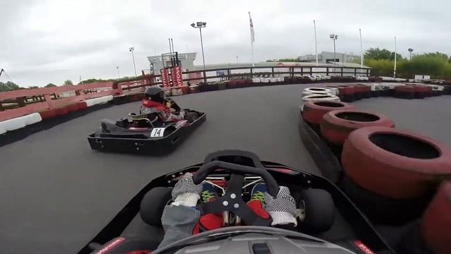 GoPro: kids go karting , eight years old boys having fun go karting 2015