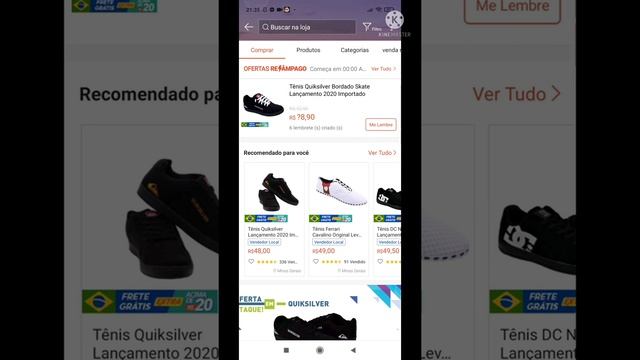 TÊNIS DE SKATE QUIKSILVER DE 36 REAIS DO SHOPEE E COMPARATIVO DE VALORES DE LONGBOARD