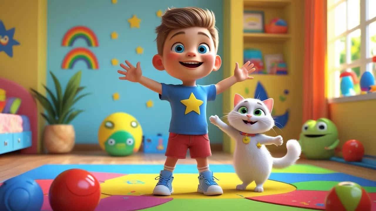 Учим цвета вместе! Весёлый мультфильм для детей 🎨🐱вчимо кольори разом