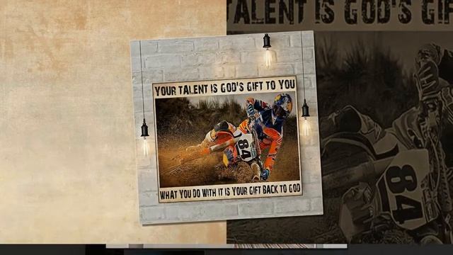 #shorts Motocross your talent is god's gift to you poster