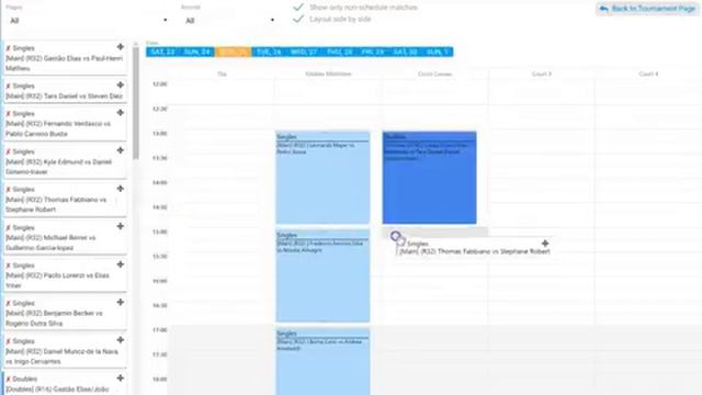 Tiesports FOR TENNIS Software - How to use the Tournament Planner
