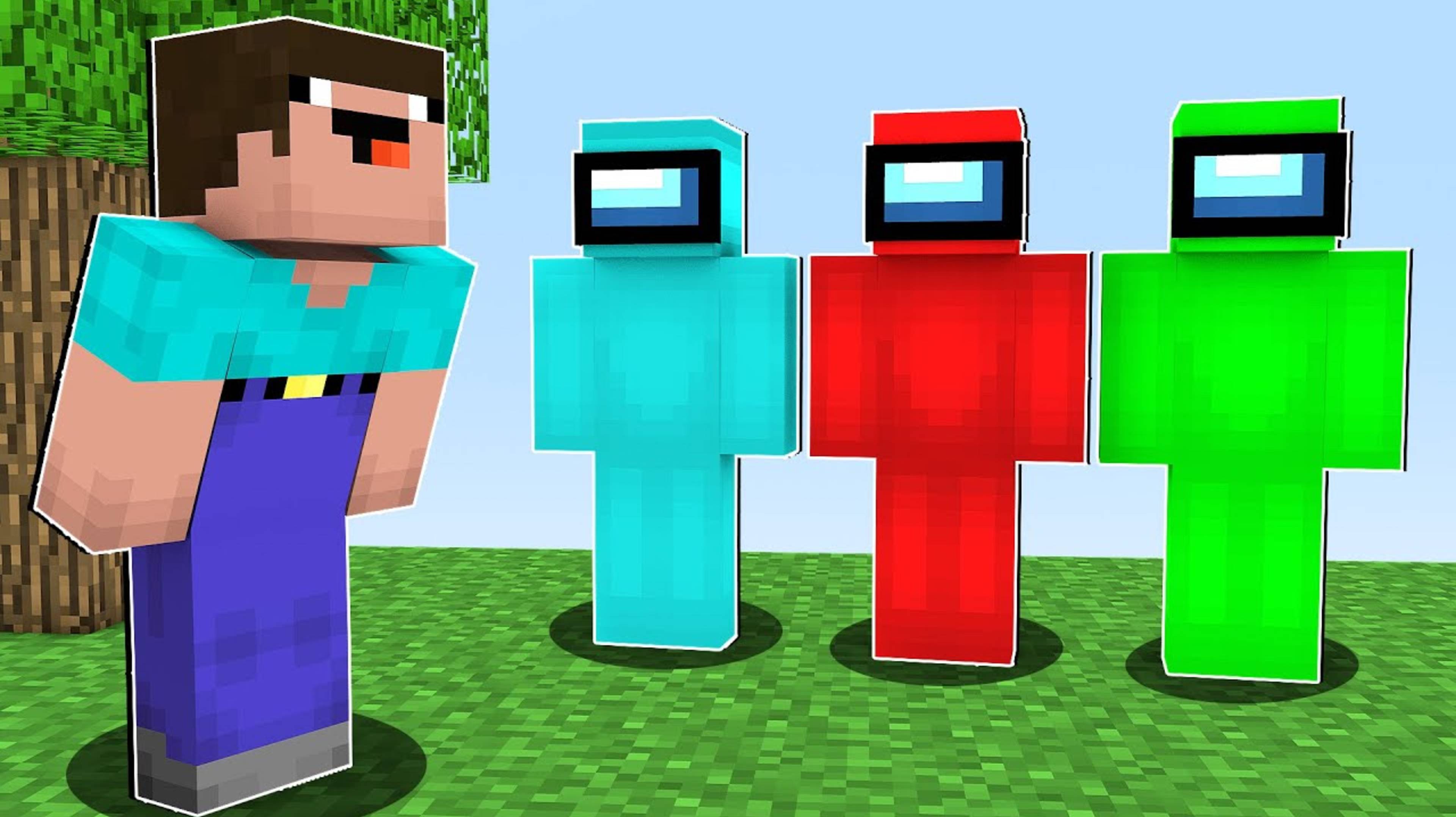 НУБ ИГРАЕТ В AMONG US В МАЙНКРАФТ _ НУБИК ПЕРВЫЙ РАЗ В АМОНГ АС И ТРОЛЛИНГ ЛОВУШКА В MINECRAFT