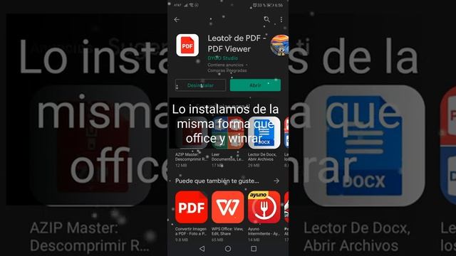 instalación de office, winrar, PDF y antivirus (con música dramática de fondo).