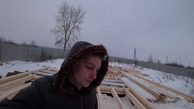 Начало работ по установки бани из 24 диаметра