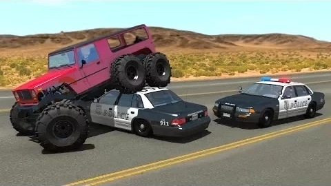 Экстремальные полицейские погони, аварии и провалы #11 - BeamNG DRIVE