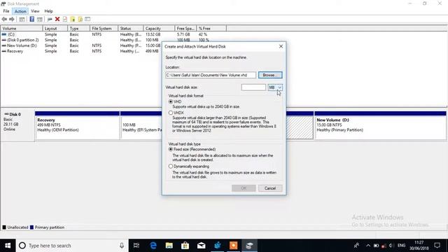 How to create 2TB Virtual Hard Disc