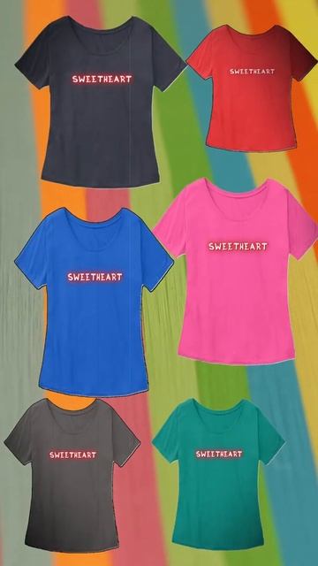 ✔️ Teespring - одежда на заказ, #shorts (SWEETHEART - цвет Розовый) Печать по требованию [часть 6]