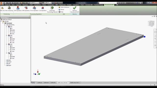 woodwork4inventor: część 4 - CAM, połączenie z Homag WoodWOP