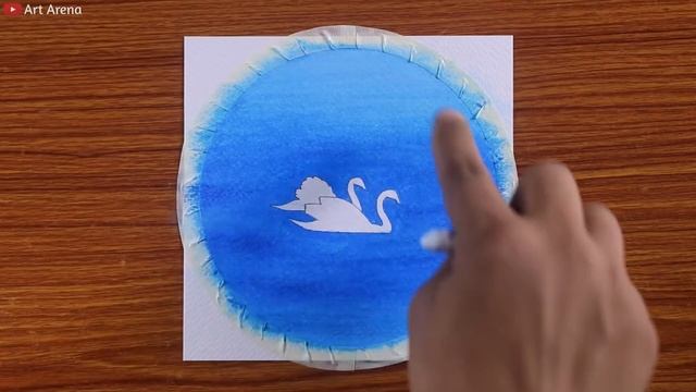 Beautiful Swan Couple in Pond Drawing / Drawing with Oil Pastels / Step by Step