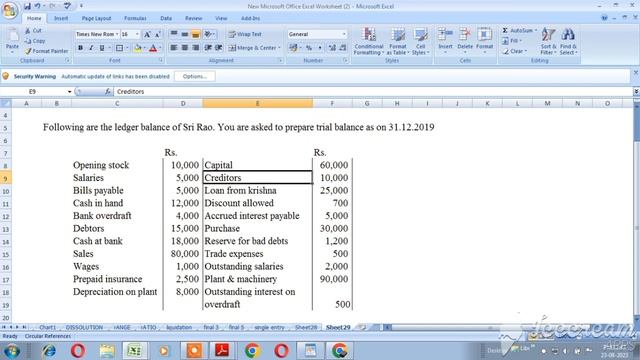 How to prepare Trial balance in Tamil | Financial accounting | Exercise sum no 5|Accounts book
