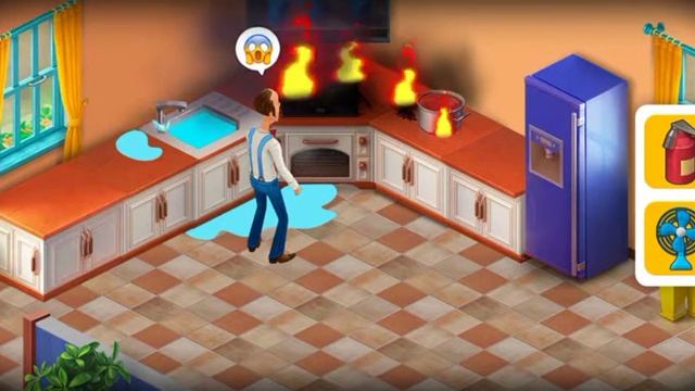 Homescapes Mini Games: Help Austin to Solve Water and Fire Problems | lifelong nouman