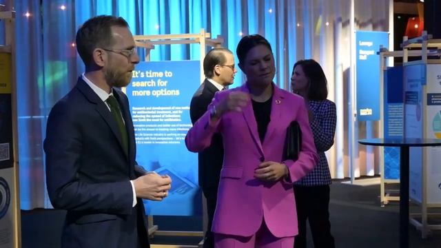 Crown Princess Victoria of Sweden at High-level meeting in pink suite