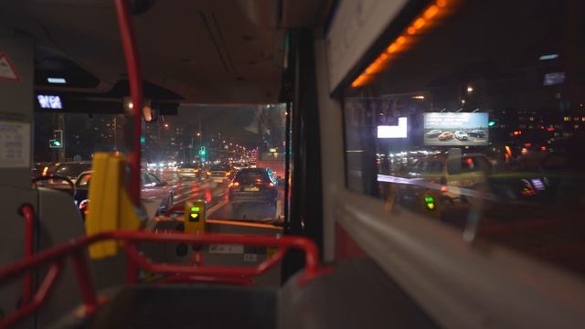 Lithuania, Vilnius, bus 7 night ride from Televizijos bokštas to Viršuliškės