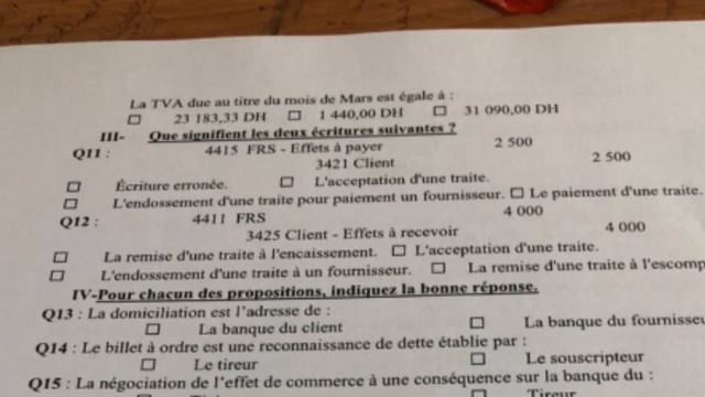 La correction de l'examen de la comptabilité générale QCM 2021 Groupe A