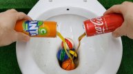 Basketball VS Coca Cola, Pepsi Max, Fanta, 7 UP, Yedigün and Mentos in the toilet
