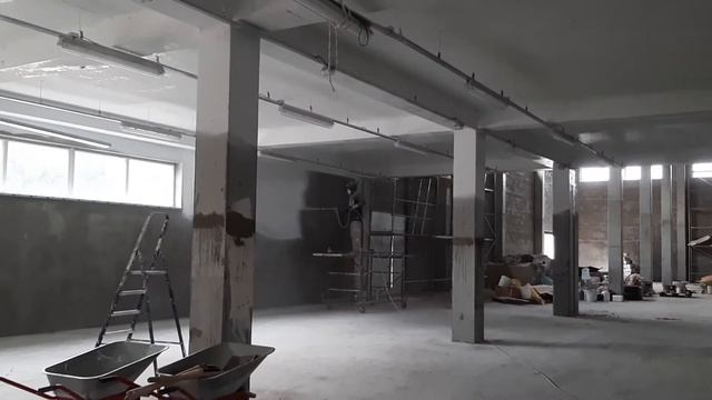 Покраска магазина/склада белый цвет