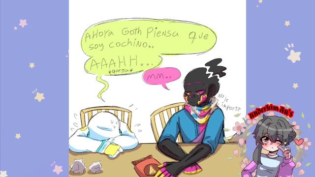 bullying a palette fandub español ( palette, goth y paper jam)