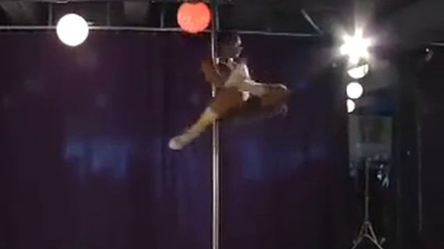 Male pole dancer